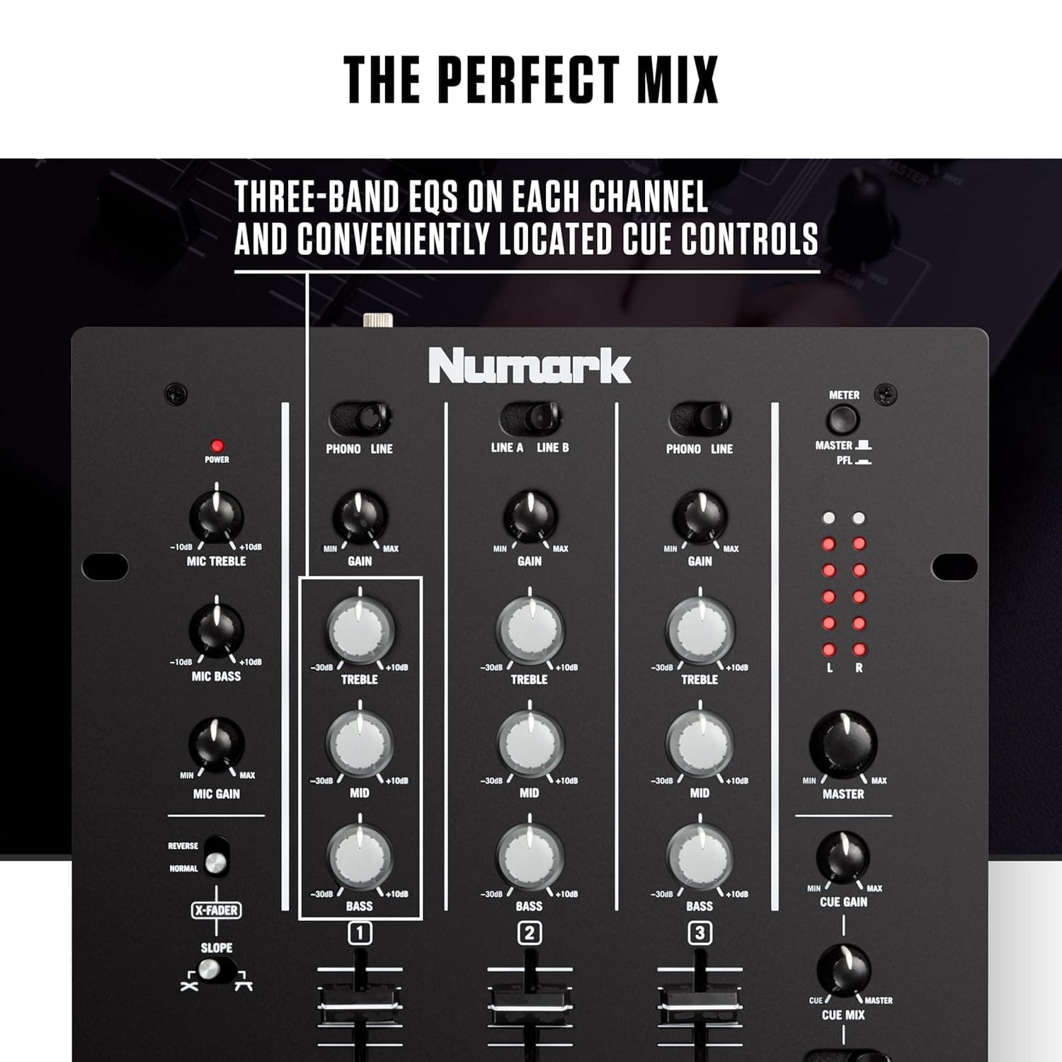 Numark M4 3-Channel Rack Mountable DJ Mixer 4