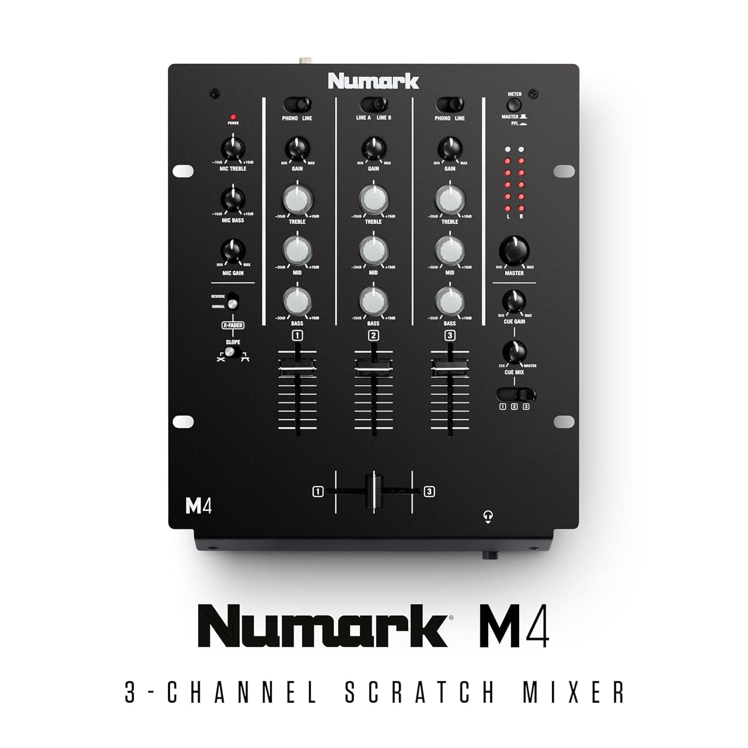 Numark M4 3-Channel Rack Mountable DJ Mixer 5