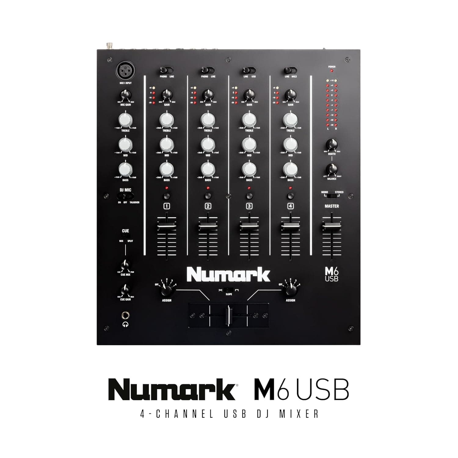 Numark M6 USB 4-Channel DJ Mixer 5