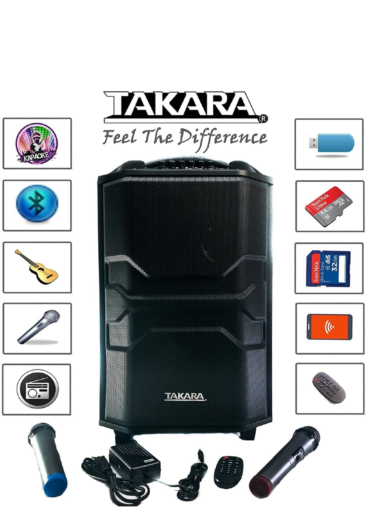 Takara Karaoke Speaker Trolley 12" Woofer