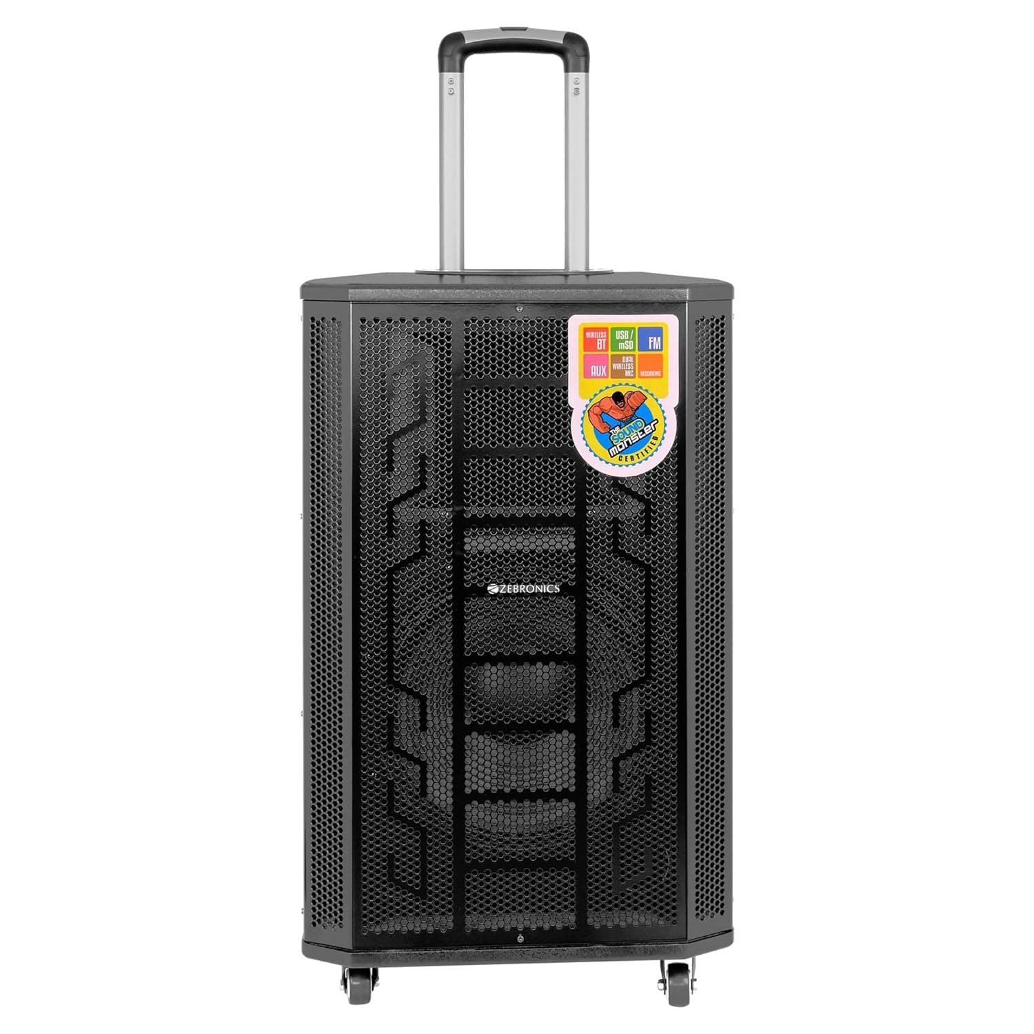 Zebronics Metal PRO Powerful DJ Trolley Speaker with Wireless Mic 1