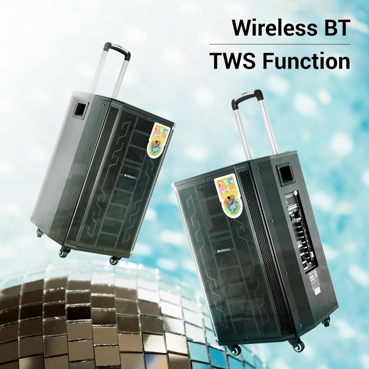 Zebronics Metal PRO Powerful DJ Trolley Speaker with Wireless Mic 4